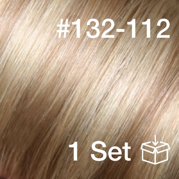 Clip-In Extensions Set #132-112 &quot;White Cocoa / Cashew&quot;